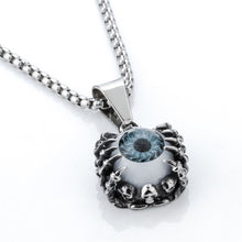 Eyeball necklace for men women stainless steel pendant charm W chain jewelr
