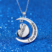 New Romantic Heart Necklace Goddaughter I Love You More Letter Pendant Moon