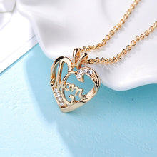 Fashion Heart Shape Letter Mom Pendant Necklaces High Quality Moms Birthda