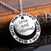 Love Heart Family Mom Special Friend Chain Moon Pendant Necklace Silver Pla