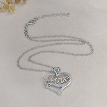 Miss Zoe Hollow Love Heart Pendant Necklace Rose Gold Silver Heart Shaped M