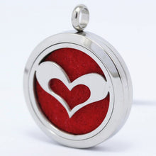 2017 New Round Silver Heart of MOM 30mm Aromatherapy / Essential Oils Stain