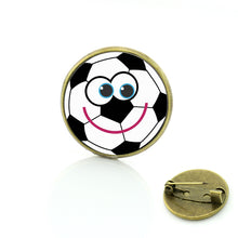TAFREE trendy football teams gift fashion soccer glass photo men badge broo