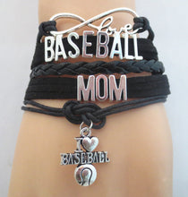 Infinity  Love BASEBALL MOM Team sports Bracelet   Wristband wish friendshi