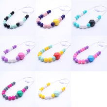 MHS.SUN Food grade silicone baby mom necklace candy color round BPA free so