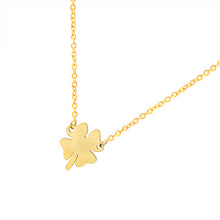 Four Leaf Clover Necklace Women Boho Jewelry Stainless Steel Irish Faith Sp