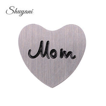 22mm Mom Floating Charms Plates Stainless Steel Window Flates Mom For Heart