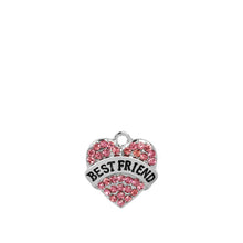 10pcs/lot Blue Pink white Full Rhinestone Charm Best friend mom Sister Hope