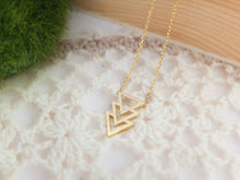 yiustar  Triangle Pendant Necklace Triskelion Pendant Dainty Geometric Chri
