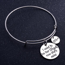 Mom Bangle I Used To Be Her Angel Now She's Mind Pendant Charm Bracelet Fam