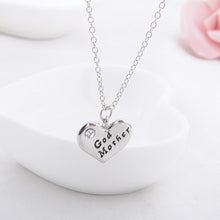 Cute Mom God Mother Heart Charm Necklace From Son Daughter Silver Plated Sp