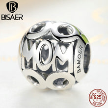 Christmas Gift 925 Sterling Silver MOM Pendant Charms for Mother Fit Pandor