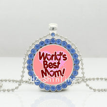 2017 New World's Best Mom Necklace Mother's Day Gifts Best Mom Crystal Pend