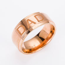 'LOVE YOU DAD' Titanium Carving Ring Women's Ring Mother's Day Gift for Mom