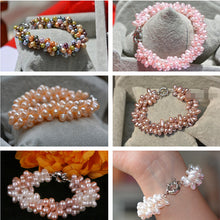 6 7mm multilayer natural pearl bracelet beads small gift female natural pea