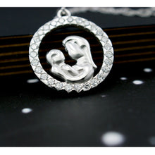 V.YA Women Jewelry 100% 925 Sterling Silver Pendants Mother With Baby Neckl