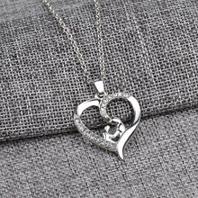 Moms Jewelry Chain Link Gift Mother Baby Heart Pendant Mom Daughter Child F