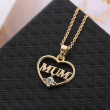MFNFYH Romantic Love Heart Pendant Necklace for Mom Birthday Gift 2017 Fash