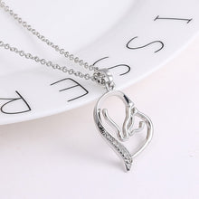 2017 New Crystal Horse Head Heart Pendant Necklaces For Women Silver Choker