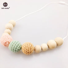 Let's Make Baby Nursing Necklace 4pcTeething Necklace For Mom Alphabet Dice