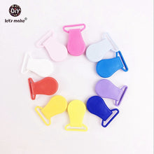 Let's Make Mitten Pacifier Clips Mix Color 40pcs Plastic Oval Shape Natural