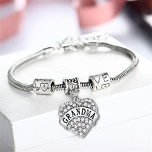 Pulseira 2017 Vintage Heart White Crystal Bracelet Femme Bijoux Handmade Bo