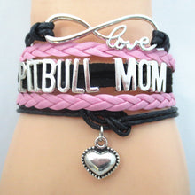 SANDEI fashion Infinity Love PITBULL MOM Bracelet wristband pets lover frie