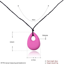 Silicone Teardrop Pendant Baby Teething Necklace Teether Autism Sensory Che
