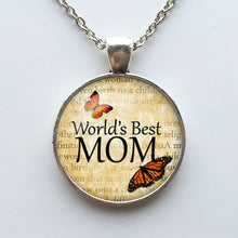 World's Best Mom Necklace Mother's day Jewelry Glass Dome Pendant Necklace