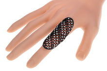 Full finger knuckle long armor ring gold silver color punk party jewelry bi