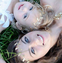 5set New Mom and Baby Gold Leaf Headband Set For Hair accessories Peace Oli