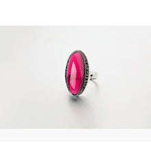 Women Rings Oval Cut Big Natural Red Green Semi Precious Stones Gold Silver