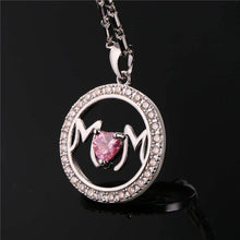 Collare Love Mom Pendant Gold/Silver Color Crystal Cubic Zirconia Necklace