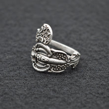 1pcs Women Elegant Flower Spoon Rings Victorian Period Silver Spoon Jewelry