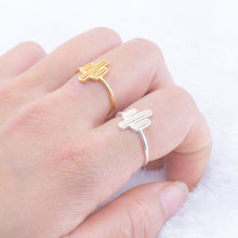 Bohemia Cactus Adjustable Ring For Women Beach Cocktail Party BFF Jewelry M