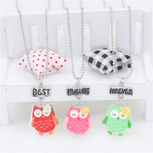 2017 Mom And Daughter BFF Jewelry 3Pcs/ Set Best Friends Charms Cut Owl Cho