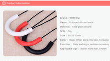 TYRY.HU U Shaped Mom Long Necklace Accessories for Baby Silicone Teether Te