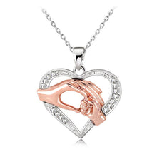 Ranzwal Mothers Day Gifts for Mom Women Hand in Hand Pendant Necklaces with