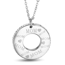 Hot Sale Mother's Day Silver Gold Stainless Steel Mom Hearts Letter Lovely