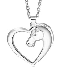 Hot Vintage Rhodium Plated Zinc Alloy mom Love Heart Animal Horse Pendant N