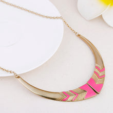 2017 Rose Dark Blue Statement Necklace Women Gold Color Chain Chunky Neckla