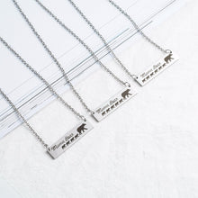 Mama bear pendant animal necklace jewelry Stainless steel tag engraved mom