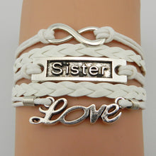 2016 Handmade Antique Silver Infinity Love Mom Grandma Sister Letters Heart