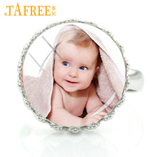 TAFREE Personalized Ring Photo Of Your Lover Baby,Mama,Papa,Mom,Dad,Girl Fr