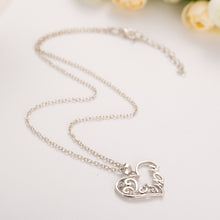 Fashion Korean mother and child love "Mom" crystal pendant necklace Mother'