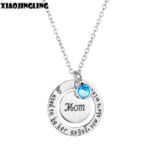 XIAOJINGLING Crystal "I Used To Be His Angle,Now He's Mine" Round Stamped