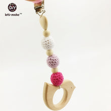 Let's Make wooden baby Bracelet eco friendly safe teething rattle Montessor