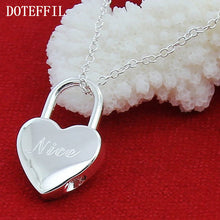 100% Brand New 925 Sterling Silver Necklace Fashion Women Necklace Heart Lo
