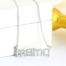 Slovecabin Pure 925 Sterling Silver MAMA Pendant Necklace With Chain For Wo