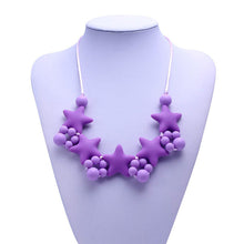 New Baby Gift Silicone Star Teething Necklace for Mom Wears Baby Chews Teet